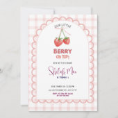Invitation Baie sur le dessus fraise  (Devant)