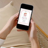 Invitation Baie sur le dessus fraise 