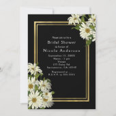 Invitation Baies blanches Black & Gold Elegant Chic Invitatio (Devant)