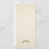 Invitation Baies d'aquarelle et Noël Feuille (Dos)