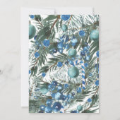Invitation Baies d'aquarelle et verdure Noël de la couronne (Dos)