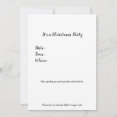 Invitation Baies de houx aquarelle Noël (Dos)