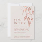 Invitation Baies d'herbe tassées couleur terre cuite aquarell (Devant)