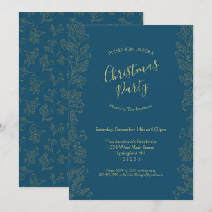 Invitation Baies d'hiver Golden Foil