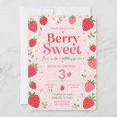 Invitation Baies Douces Rose Fraise (Devant)