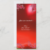 Invitation BAIES MAGIQUES 4, Champagne rouge rubis MONOGRAMME (Dos)