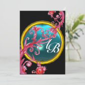 Invitation BAIES MAGIQUES 4, MONOGRAMME agate rouge (Debout devant)