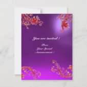 Invitation BAIES MAGIQUES 4, MONOGRAMME améthyste pourpre cha (Dos)