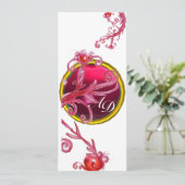 Invitation BAIES MAGIQUES 4, MONOGRAMME bleu aigue-marine (Debout devant)