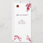 Invitation BAIES MAGIQUES 4, MONOGRAMME bleu aigue-marine (Dos)