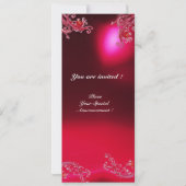 Invitation BAIES MAGIQUES 4, MONOGRAMME bordeaux rouge (Dos)