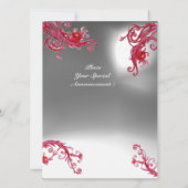 Invitation BAIES MAGIQUES 4, MONOGRAMME cristal rouge blanc (Dos)