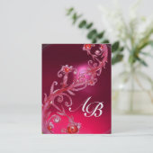 Invitation BAIES MAGIQUES 4, MONOGRAMME glace rubis rouge (Debout devant)
