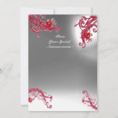 Invitation BAIES MAGIQUES 4,MONOGRAMME rouge burgundy (Dos)