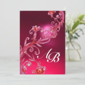 Invitation BAIES MAGIQUES 4, MONOGRAMME rouge rubis (Debout devant)