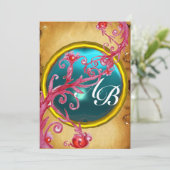 INVITATION BAIES MAGIQUES 4, PARCHEMIN MONOGRAMME (Debout devant)