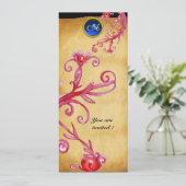 Invitation BAIES MAGIQUES MONOGRAMME, bleu (Debout devant)