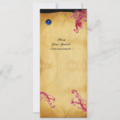 Invitation BAIES MAGIQUES MONOGRAMME, bleu (Dos)