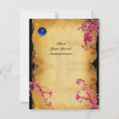 Invitation BAIES MAGIQUES MONOGRAMME, bleu (Dos)