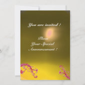 Invitation BAIES MAGIQUES, MONOGRAMME topaze (Dos)