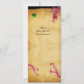 Invitation BAIES MAGIQUES  MONOGRAMME,  vert (Dos)