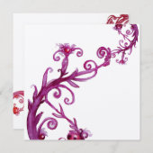 Invitation BAIES MAGIQUES, or métallisé blanc violet (Devant / Derrière)