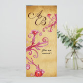 Invitation BAIES MAGIQUES  parchemin à cacheter cire à cachet (Debout devant)