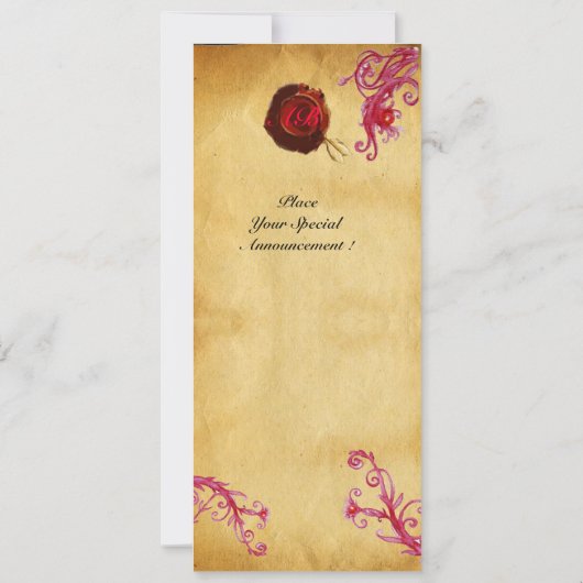 Invitation BAIES MAGIQUES  parchemin à cacheter cire à cachet (Dos)