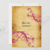 Invitation BAIES MAGIQUES  parchemin à cacheter cire à cachet (Devant)