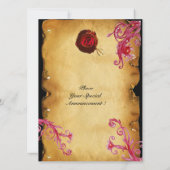 Invitation BAIES MAGIQUES  Parchemin à cacheter cire monogram (Dos)