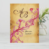 Invitation BAIES MAGIQUES  Parchemin à cacheter cire monogram (Debout devant)