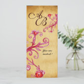 Invitation BAIES MAGIQUES  Parchemin à cacheter cire monogram (Debout devant)