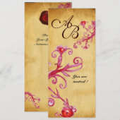 Invitation BAIES MAGIQUES  Parchemin à cacheter cire monogram (Devant / Derrière)