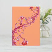 Invitation BAIES MAGIQUES, rouge rose (Debout devant)