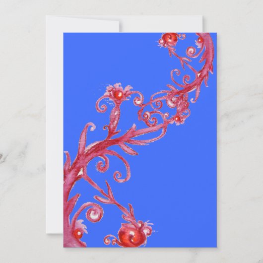 Invitation BAIES MAGIQUES, rouges bleues (Devant)