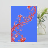 Invitation BAIES MAGIQUES, rouges bleues (Debout devant)