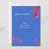 Invitation BAIES MAGIQUES, rouges bleues (Dos)