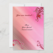 Invitation BAIES MAGIQUES, soie rouge blanc (Dos)