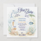 Invitation Baignade avec vous bientôt Baby Shower (Devant)
