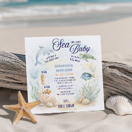 Invitation Baignade avec vous bientôt Baby Shower