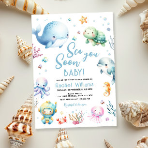 Invitation Baignade Bébé à Venir Soon