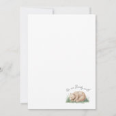 Invitation Baignade d'animaux de forêt à l'aquarelle pour béb (Dos)