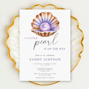 Invitation Baignade Petite Perle Sous La Mer Baby Shower