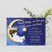 Invitation Baignée Bébé Lune et Retour (Debout devant)