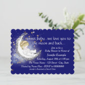 Invitation Baignée Bébé Lune et Retour (Debout devant)