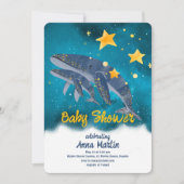Invitation Baignée de bébé Baleine de conte (Devant)