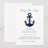 Invitation Baignée de marin classique C'est un garçon (Devant / Derrière)
