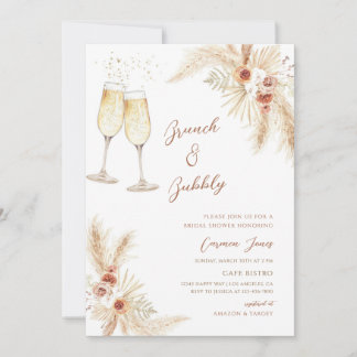 Invitation Baigneuse Bohème Champagne pour l'Enterrement de V