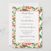 Invitation Baigneuse de mariage aux pêches (Devant)