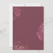 Invitation Baigneuse Rouge Fleurs & Verdure Bordeaux Enterrem (Dos)